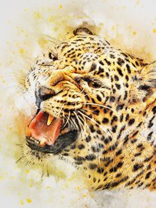 Preview wallpaper leopard, art, predator