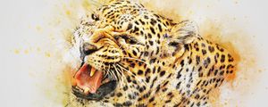 Preview wallpaper leopard, art, predator