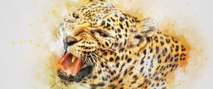 Preview wallpaper leopard, art, predator