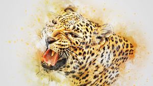 Preview wallpaper leopard, art, predator