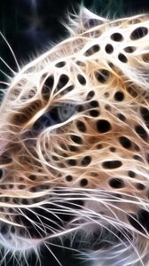 Preview wallpaper leopard, light, lines, glow