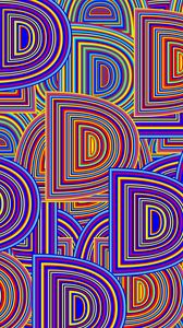 Preview wallpaper letter, lines, pattern, abstraction, colorful