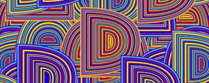 Preview wallpaper letter, lines, pattern, abstraction, colorful