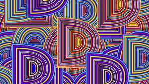 Preview wallpaper letter, lines, pattern, abstraction, colorful