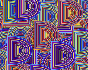 Preview wallpaper letter, lines, pattern, abstraction, colorful