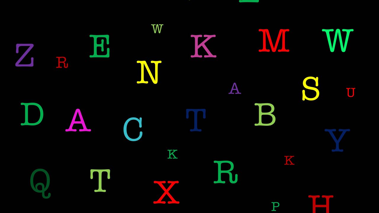 Wallpaper letters, alphabet, colorful, pattern