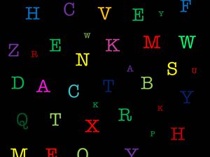 Preview wallpaper letters, alphabet, colorful, pattern