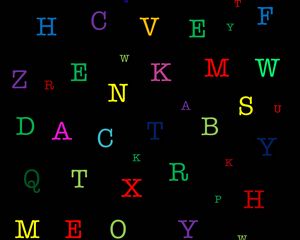 Preview wallpaper letters, alphabet, colorful, pattern