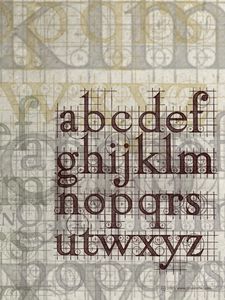 Preview wallpaper letters, alphabet, layering, texture