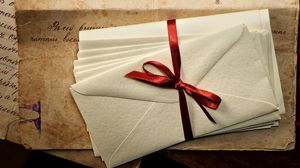 Preview wallpaper letters, envelopes, ribbon, ink, paper, old, vintage