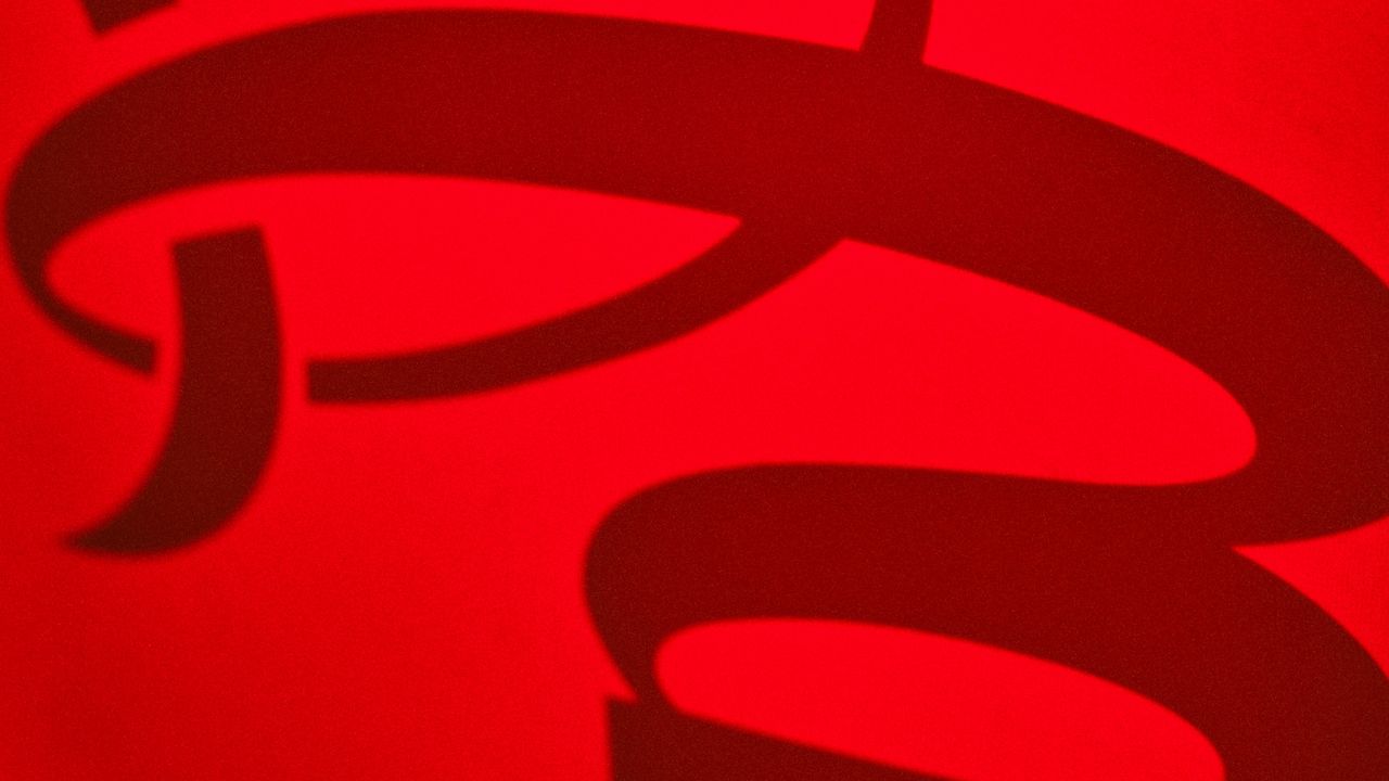 Wallpaper letters, lines, backlighting, abstraction, red