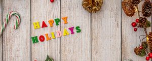 Preview wallpaper letters, multicolored, decoration, holidays, new year, christmas