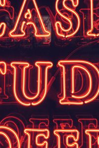 Preview wallpaper letters, neon, lights, window