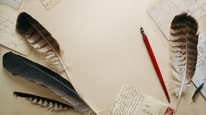 Preview wallpaper letters, pens, pen, desk