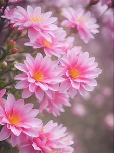 Preview wallpaper lewisia, flowers, petals, pink