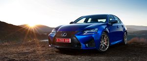 Preview wallpaper lexus, gs, side view, blue