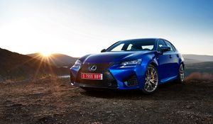 Preview wallpaper lexus, gs, side view, blue