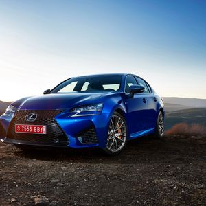 Preview wallpaper lexus, gs, side view, blue