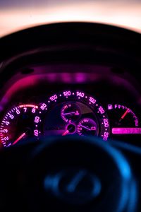 Preview wallpaper lexus is 200, lexus, speedometer, interior, glow