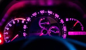 Preview wallpaper lexus is 200, lexus, speedometer, interior, glow