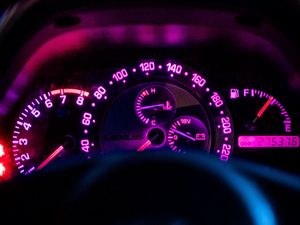 Preview wallpaper lexus is 200, lexus, speedometer, interior, glow