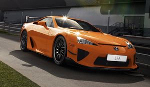 Preview wallpaper lexus, lfa, orange, side view