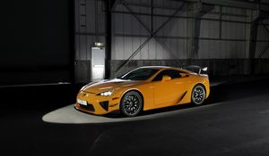 Preview wallpaper lexus, lfa, yellow, side view