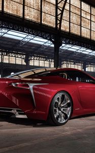 Preview wallpaper lexus, lf-lc, concept, rear view, red