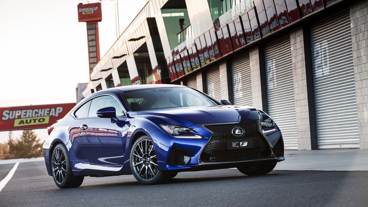 Wallpaper lexus, rc f, au-spec, blue, side view