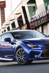 Preview wallpaper lexus, rc f, au-spec, blue, side view