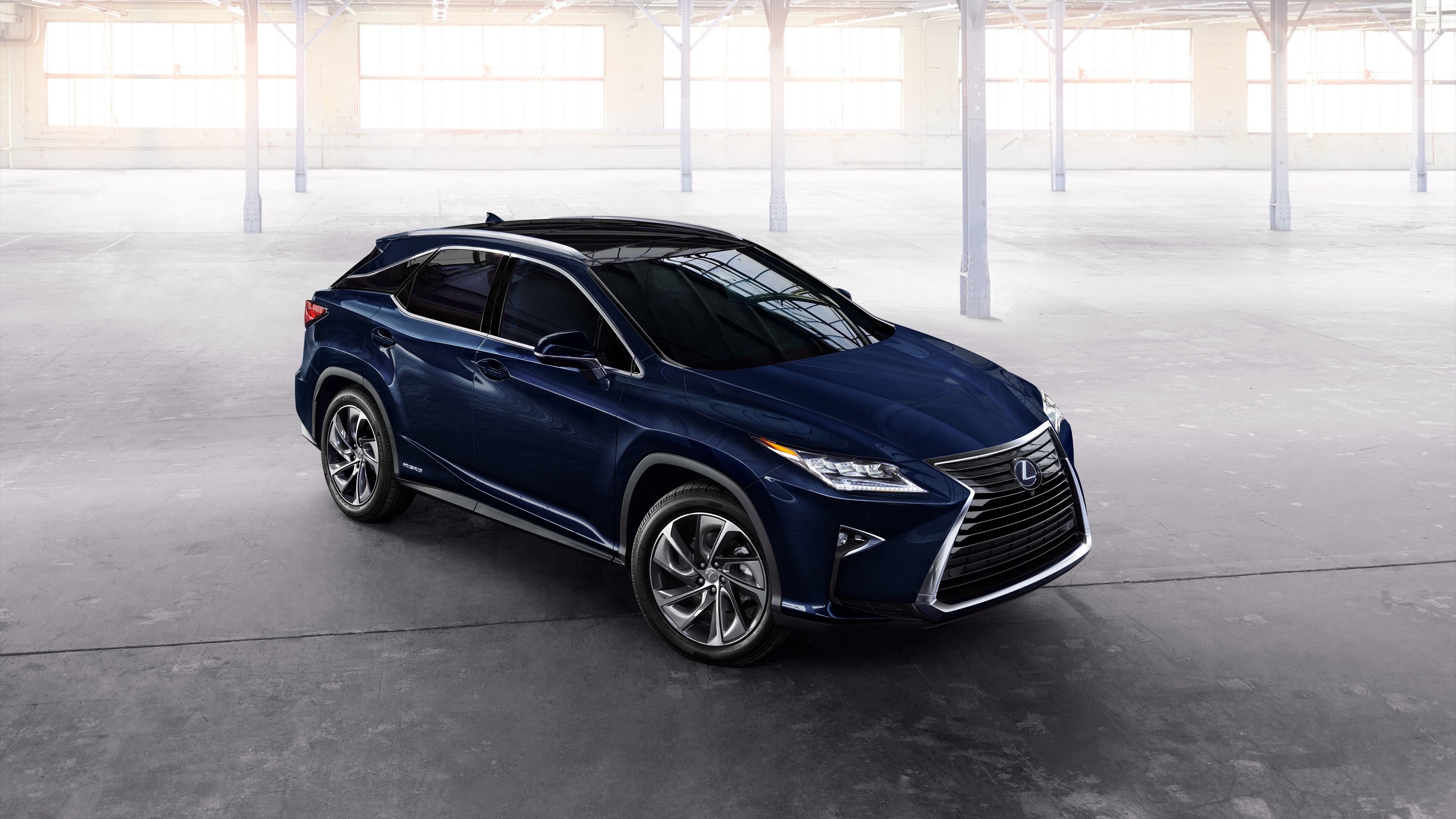 Download Wallpaper 3840x2160 Lexus Rx 450h Blue Side View 4k Uhd 16