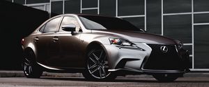 Preview wallpaper lexus rx, lexus, car, brown, metallic, side view