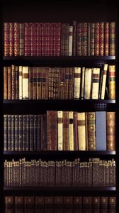 Preview wallpaper library, books, shelves