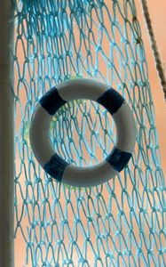 Preview wallpaper life buoy, grid, blue, white