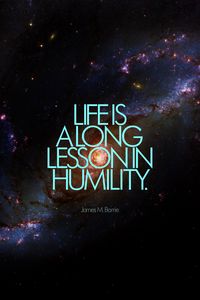 Preview wallpaper life, inscription, quote, phrase, humility, galaxy, space