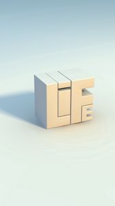 Preview wallpaper life, letters, white