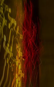 Preview wallpaper light, blur, freezelight, long exposure, abstraction, red, yellow