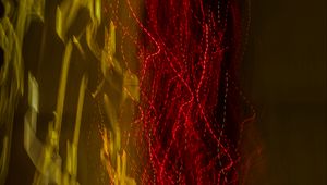 Preview wallpaper light, blur, freezelight, long exposure, abstraction, red, yellow