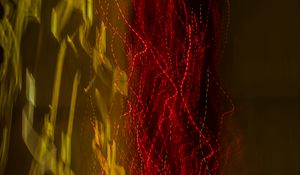 Preview wallpaper light, blur, freezelight, long exposure, abstraction, red, yellow