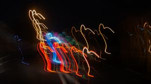 Preview wallpaper light, blur, long exposure, lights, abstraction