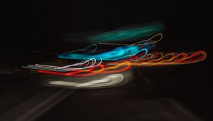 Preview wallpaper light, blur, long exposure, abstraction