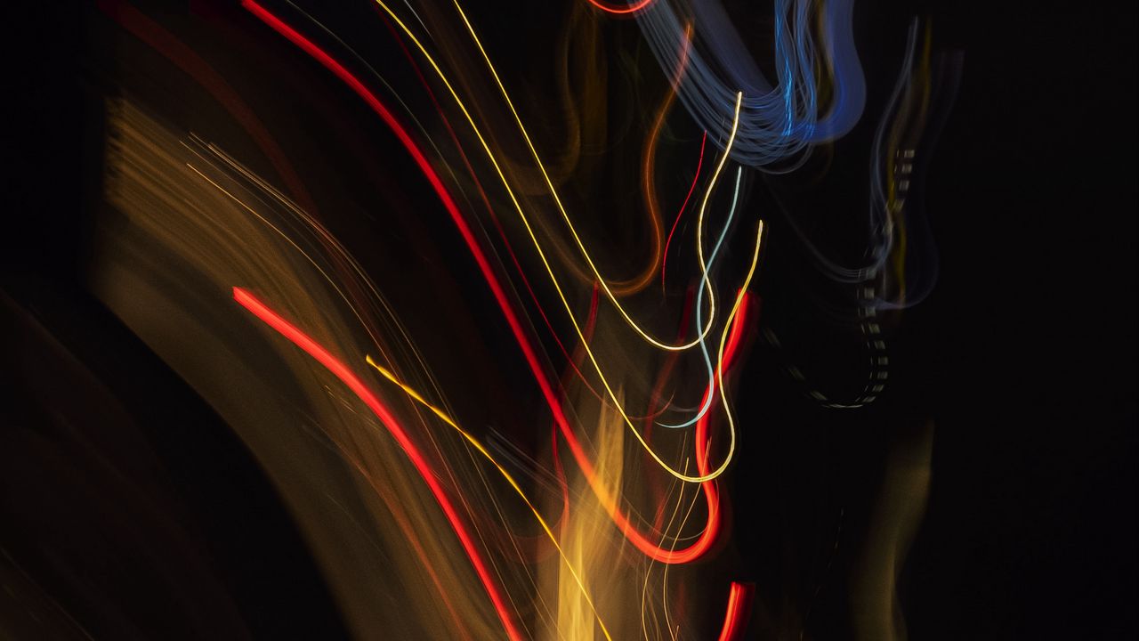 Wallpaper light, blur, long exposure, colorful, abstraction