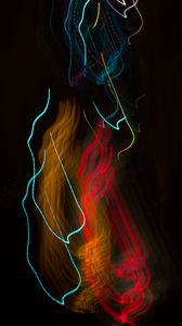 Preview wallpaper light, blur, long exposure, abstraction, colorful