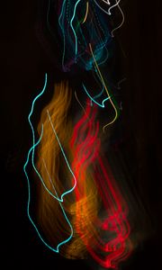 Preview wallpaper light, blur, long exposure, abstraction, colorful