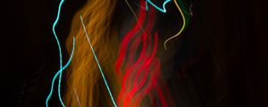 Preview wallpaper light, blur, long exposure, abstraction, colorful