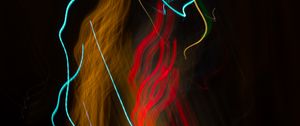 Preview wallpaper light, blur, long exposure, abstraction, colorful