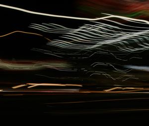 Preview wallpaper light, blur, long exposure, waves, abstraction