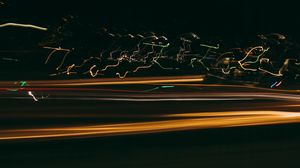 Preview wallpaper light, blur, long exposure, abstraction, dark