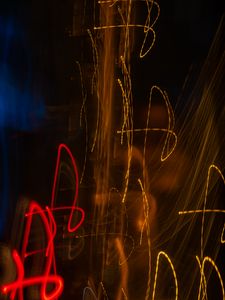 Preview wallpaper light, blur, long exposure, lines, sparks, abstraction