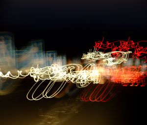 Preview wallpaper light, blur, long exposure, freezelight, abstraction